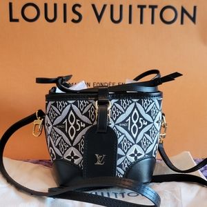 Gray Louis Vuitton Monogram Jacquard Since 1854 Nano Noe Bucket